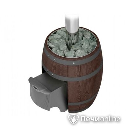 Дровяная печь-каменка TMF Вариата Cast ДА Баррель палисандр в Чайковском